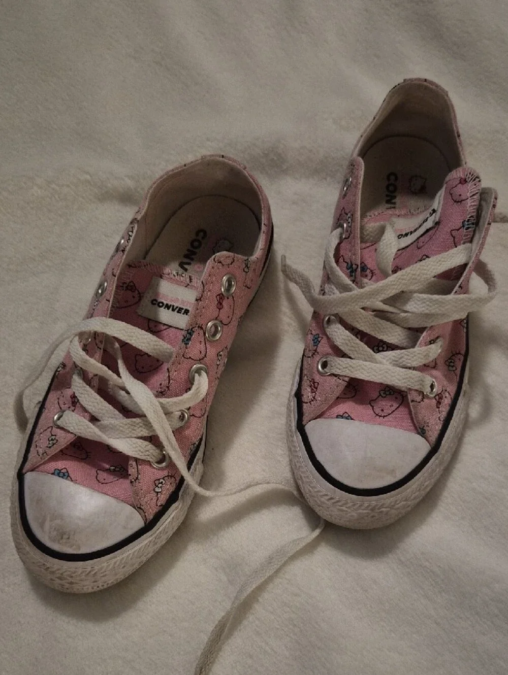 Converse Pink Hello Kitty Kids High-Top Sneakers